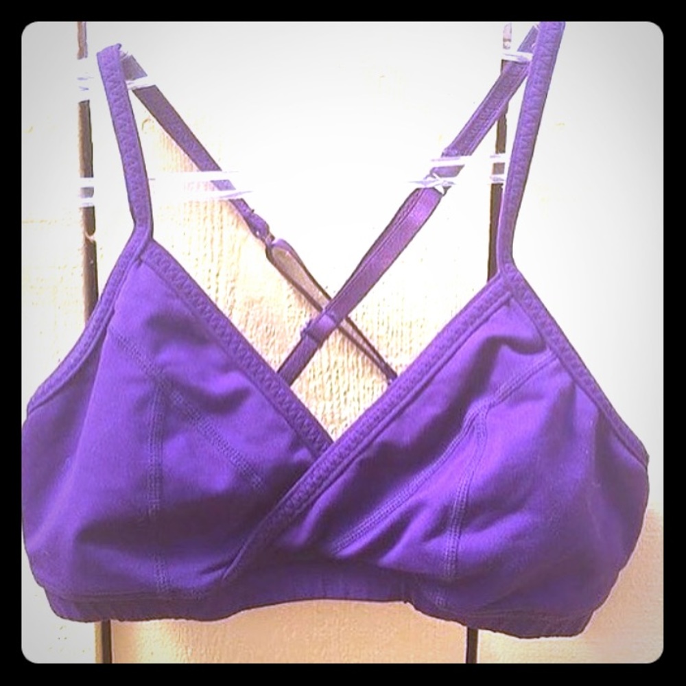 Lululemon Purple Cross Strap Sports Bra Small